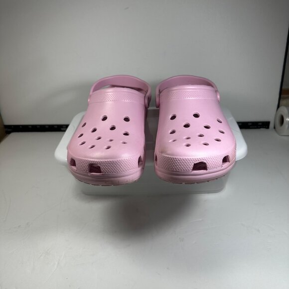Classic Pink Crocs Clogs Size M 13 Lightweight Slip-On Comfort Shoes - Picture 4 of 11
